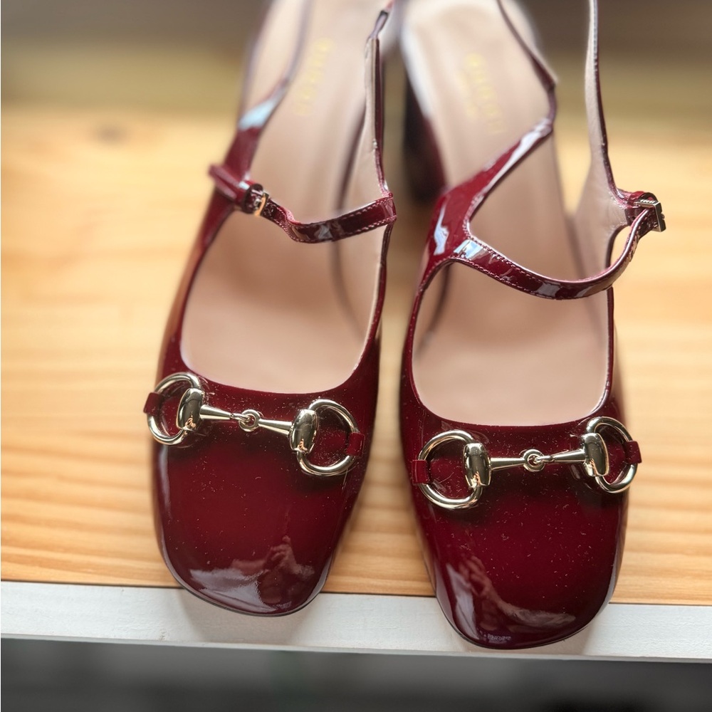 Gucci Red Sandals with Horsebit Detail